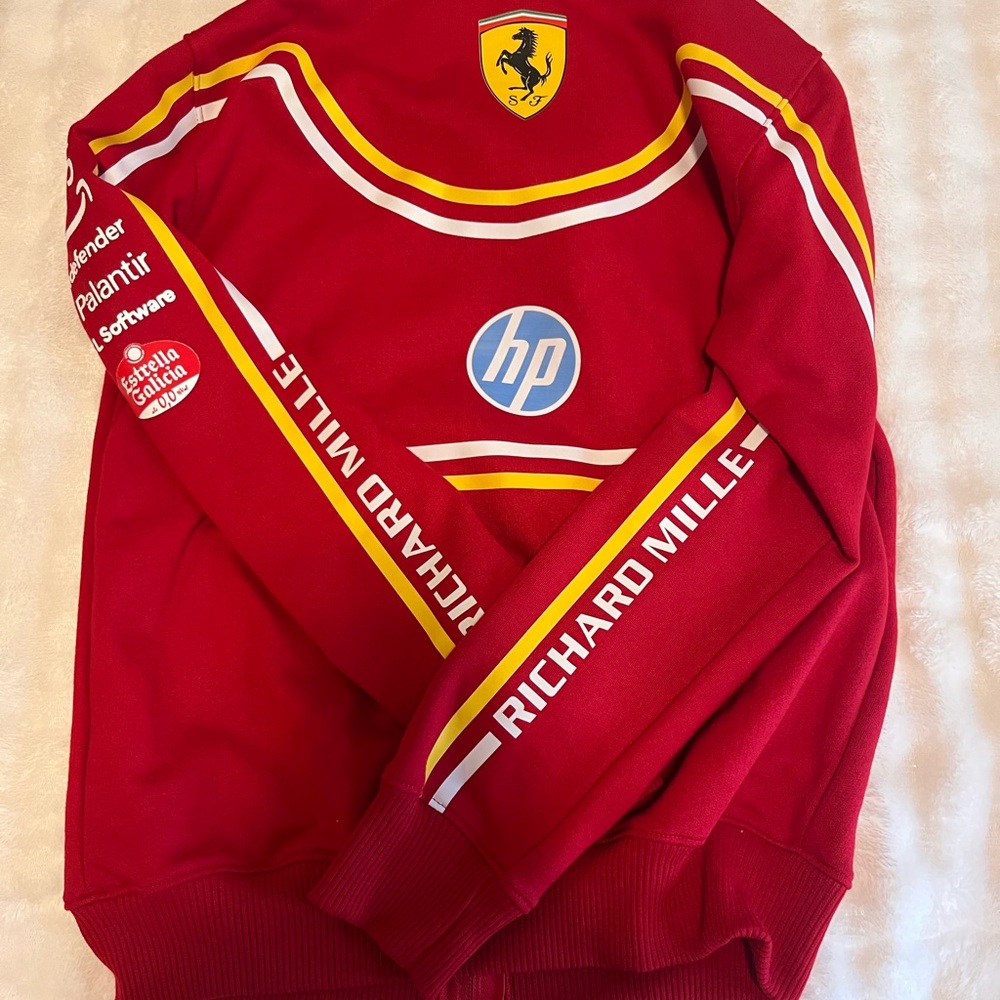Kids Red Racing Team Jacket - Picture 2 of 3